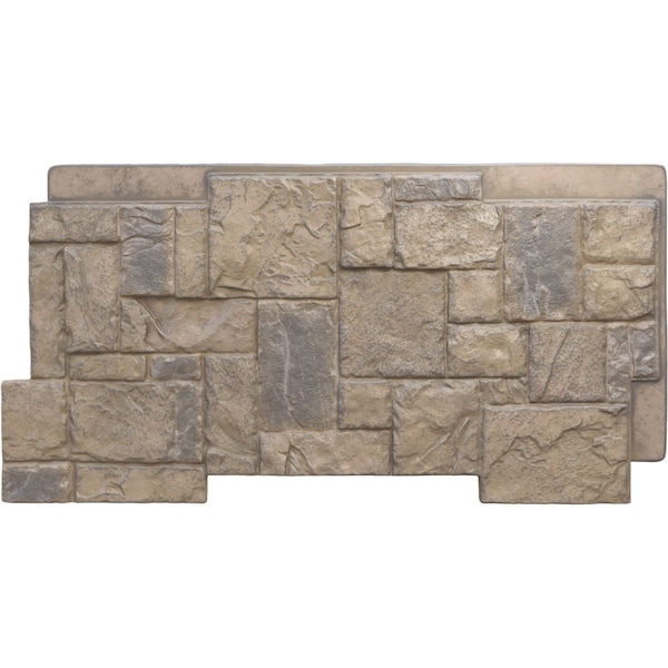 Ekena Millwork Castle Rock Stacked Stone, StoneWall Faux Stone Siding Panel PNU24X48CRRW - main